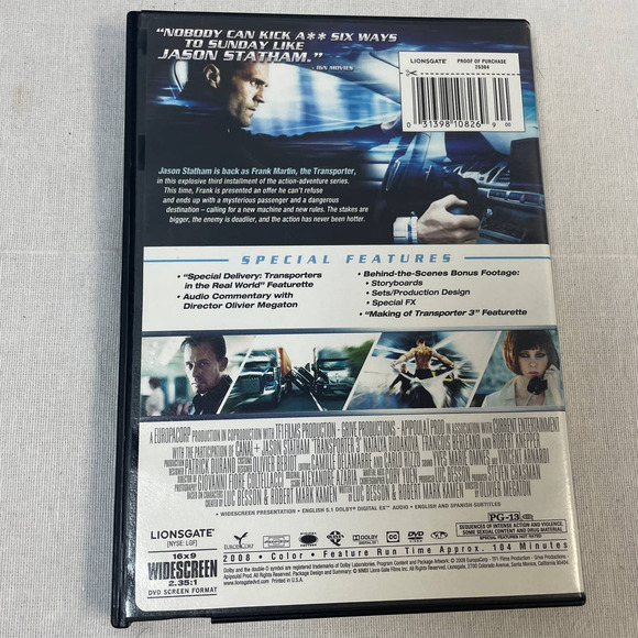 2008 Transporter 3 Jason Statham Movie DVD Widescreen Edition - Picture 3 of 3